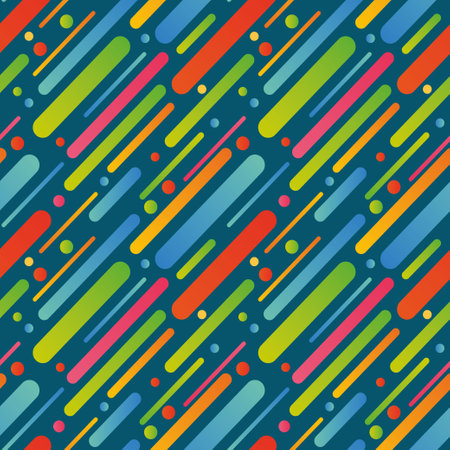 Vector seamless pattern with stripes. Beautiful seamless pattern. Vector background.fabric, cover, advertising, fashion pattern.Abstract background with lots of bright neon stripes, vector illustratio. Vector illustrationのイラスト素材