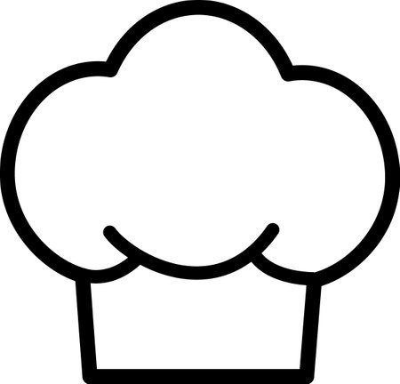 A simple chef hat icon for logos, websites and apps. A simple chef hat icon. Simple flat design for apps and websites. Vector illustration in the style of drawing by hand. Vector illustrationのイラスト素材