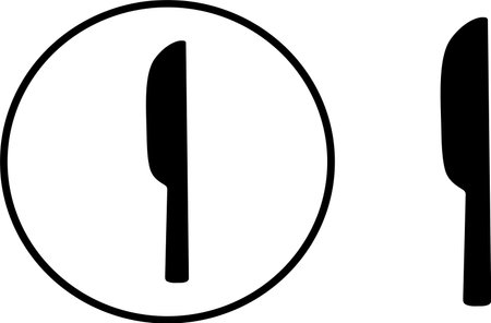 Illustration of the knife icon. A vector knife icon used for menus, infographics, web pages, and design. Stock illustration. Vector illustrationのイラスト素材