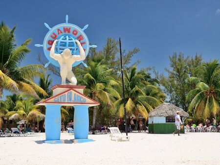 A statue in Cayo Blanco at Cubaのeditorial素材