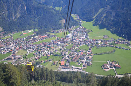 Mayrhofen, Austria  - aerial view.の写真素材