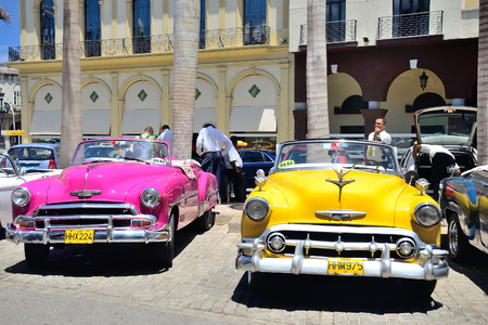 Retro cars in Havana.のeditorial素材
