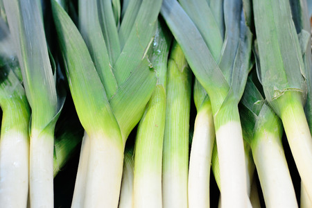 Leek on the marketの写真素材