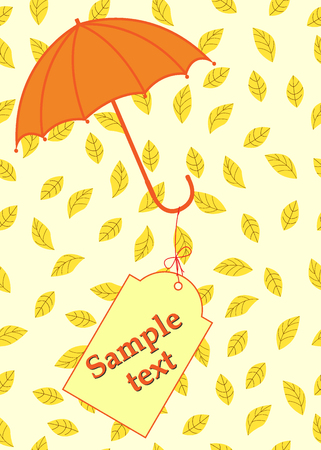 Frame of multi-colored umbrella. Design of postcards, invitations, posters, banners.のイラスト素材