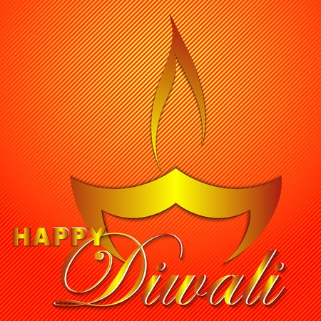 Happy Diwali vector art illustration. Design of greeting card, banner, flyer, gift certificate, invitation, background for Divali, festival of lights. Paper cut style.のイラスト素材