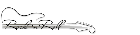 Black and white music background. Guitar and inscription rock'n'roll . Design of invitation to party, disco, music banner, flyer, cover, wallpaper. 3D vector illustration. Paper cut out style.のイラスト素材