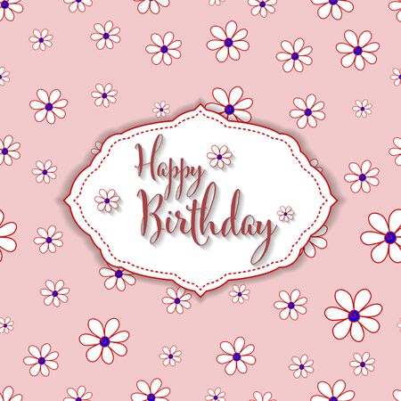 Happy Birthday Banner. Good for background, greeting card, screen saver, wallpaper, social media. Vector illustrationのイラスト素材