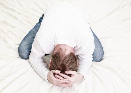 stressed man, desperation and emotional stress, difficulties