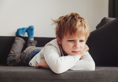 sad child, stress and depressionの写真素材