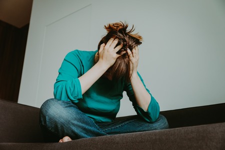 stressed woman, despair and depression