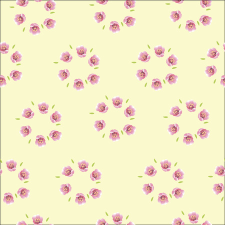 Spring wallpaper with flowers. Vector backgroundのイラスト素材