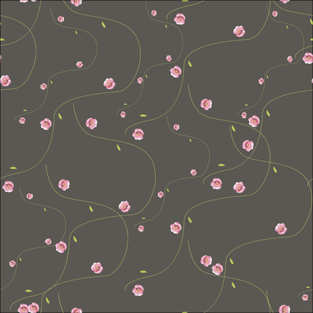 Spring wallpaper with flowers. Vector backgroundのイラスト素材