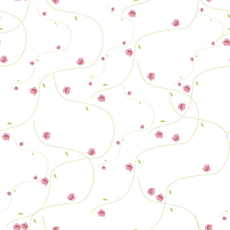 Spring wallpaper with flowers. Vector backgroundのイラスト素材