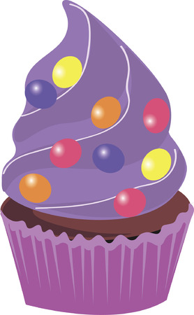 Background wallpaper with muffins. Vector.のイラスト素材