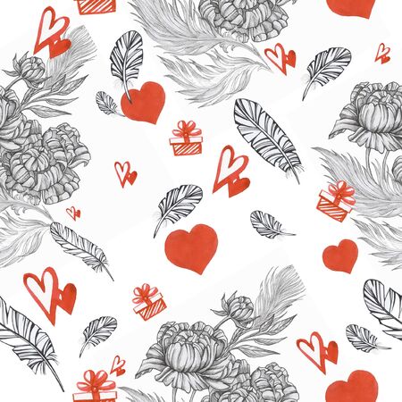 Valentines day patternの写真素材