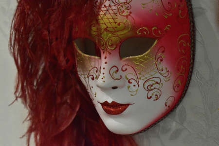 Womens carnival mask from venice.の写真素材