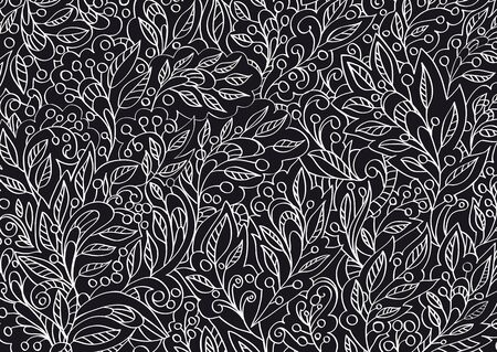 Floral  sketchy doodles decorativeのイラスト素材