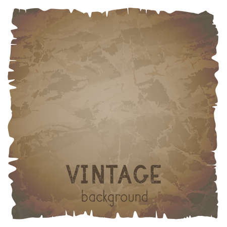 Vector vintage background with torn edges. Grunge texture of old paper.のイラスト素材