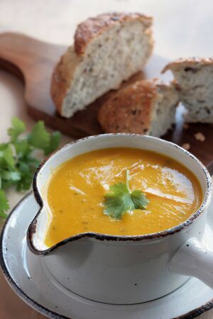 Carrot and coriander soupの写真素材