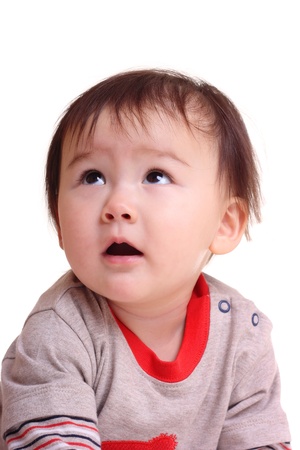 Happy oriental toddlerの写真素材