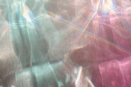 Abstract pink and blue caustic prism texture overlay. Summer copy paste background