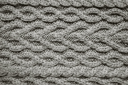 cable knit sweater pattern. Cozy nordic background. Ornate wool texture