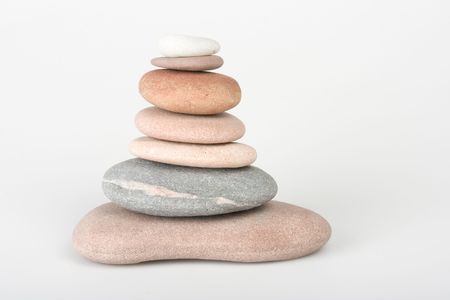Decorative pyramid from stones.の写真素材