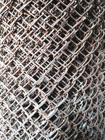 Close up of steel wire mesh texture for background. High quality photo