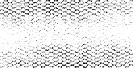 Monochrome texture composed of irregular graphic elements. Distressed uneven grunge background. Abstract vector illustration. Overlay for interesting effect and depth. Isolated onのイラスト素材