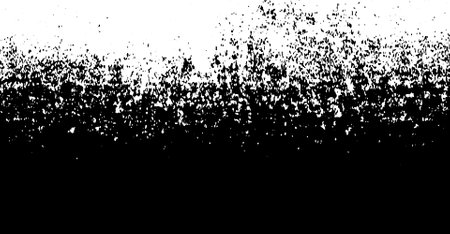 Monochrome texture composed of irregular graphic elements. Distressed uneven grunge background. Abstract vector illustration. Overlay for interesting effect and depth. Isolated onのイラスト素材