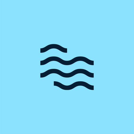 Water wave vector icon. Wave symbol or . Water sign.