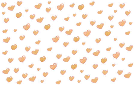 Valentine's day background with hearts on a white background.