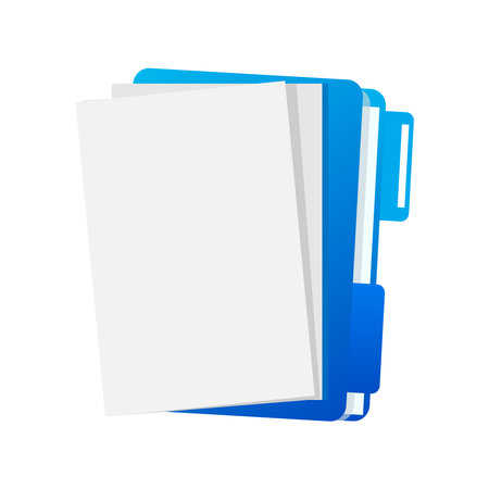 Contract documents. document. A folder with documents and letters. Vector illustrationのイラスト素材
