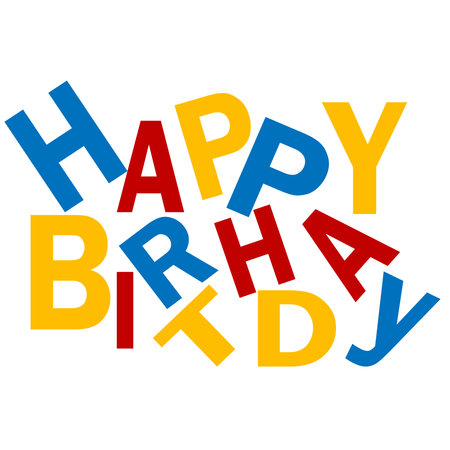 Happy birthday vector. on a white backgroundのイラスト素材
