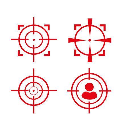 target icon, Reticle Icon, Focus vector icon in flat designのイラスト素材