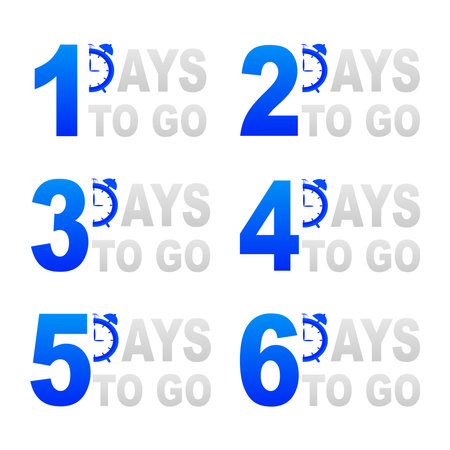 Countdown days remaining label. Vector illustrationのイラスト素材