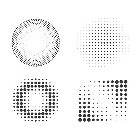 Set of Abstract Halftone Backgrounds. Vector illustrationのイラスト素材