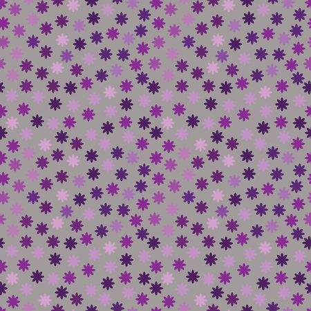 purple flower seamless patternのイラスト素材