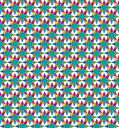 Bright ornament moroccan mosaic seamless patternのイラスト素材