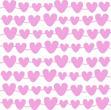 Pink tender hearts ornamentのイラスト素材