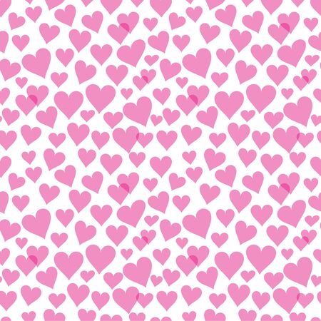 Pink transparent hearts seamless patternのイラスト素材