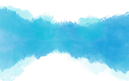 Beautiful abstract blue watercolor backdrop spots on white isolated background. Beautiful illustration.の写真素材