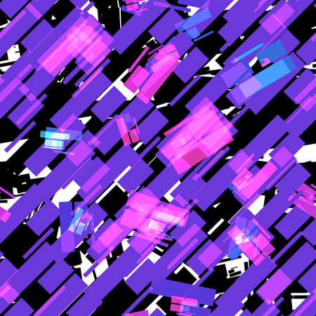 urban geometric seamless pattern with grunge and glitch effectの写真素材