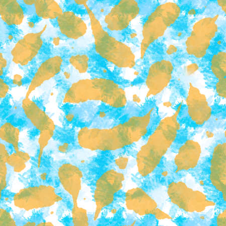 Bright abstract seamless pattern with watercolor stains.の写真素材