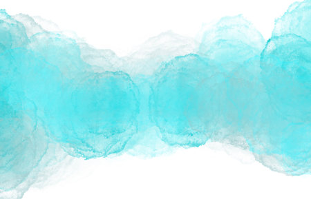 Watercolor Blue Backdrop Spots Stripe detail for design.の写真素材