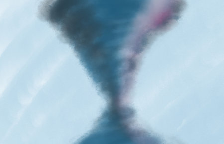 Tornado painted with Acrylic. Abstract background. Modern Art. Funnel on canva.の写真素材