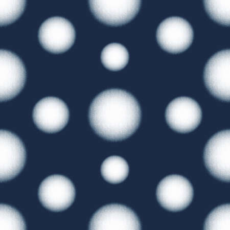 Seamless pattern with shiny snow balls on dark background. Christmas illustration.の写真素材