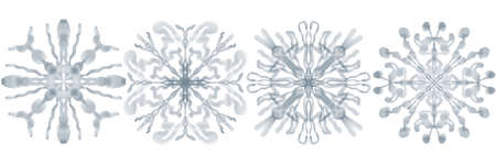 Set of Snowflakes for winter design. Christmas and New Year elements.の写真素材