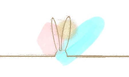 Weird abstract Easter background. Trendy Easter design with free space for text.の写真素材