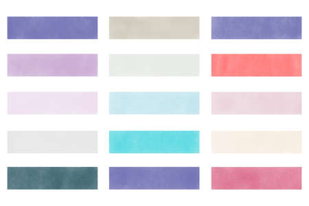 Large Watercolor palette with the best Color combinations for Very Peri. Stains of Aquarelle paints for design. Watercolor Color Chart.の写真素材